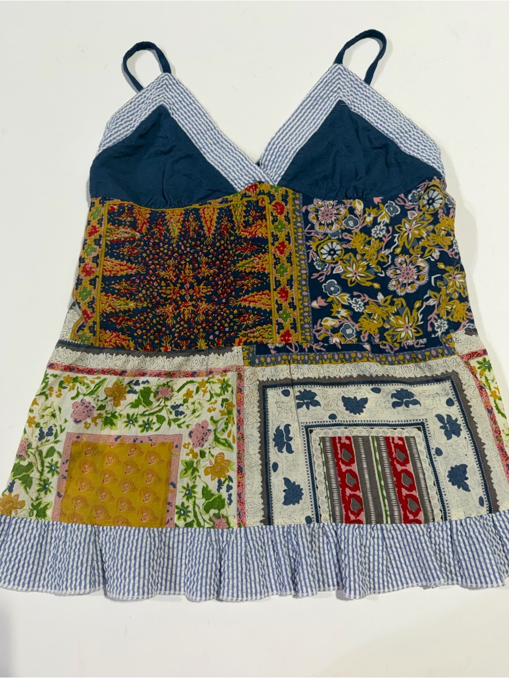 Papaya Navy Patchwork Floral tank top